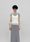 Kiar Striped Long Skirt