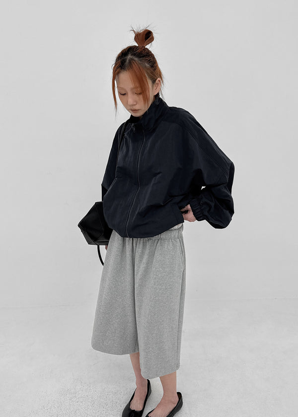 Zicron High-neck Nylon Windbreaker Jumper