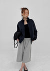 Zicron High-neck Nylon Windbreaker Jumper