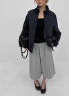 Zicron High-neck Nylon Windbreaker Jumper