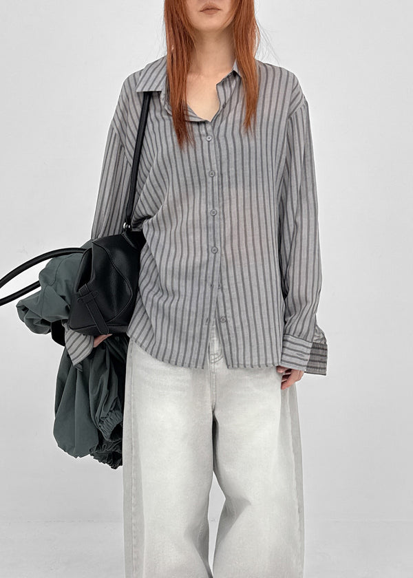 [MADE] Sinila Loose-Fit Stripe Shirt