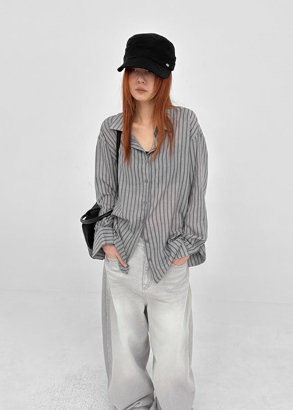 [MADE] Sinila Loose-Fit Stripe Shirt