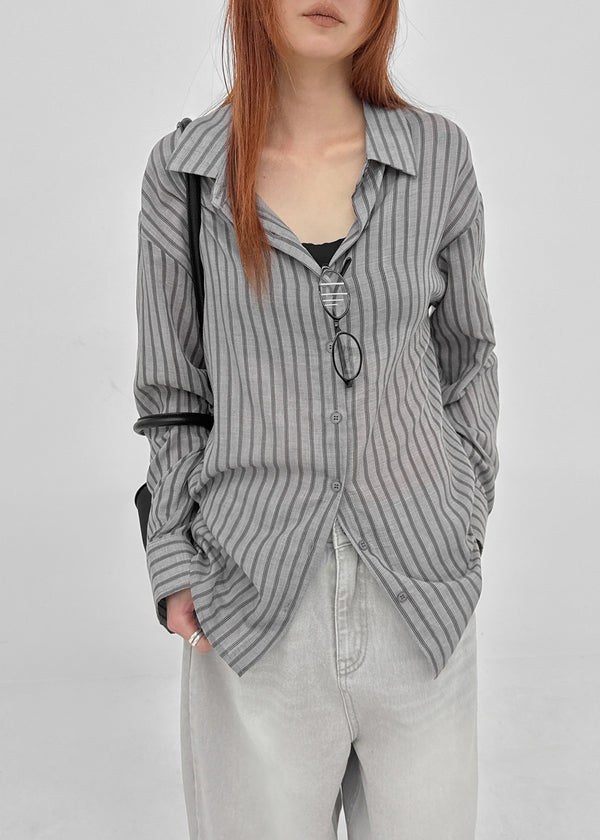 [MADE] Sinila Loose-Fit Stripe Shirt