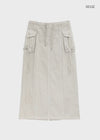 Lalk Pigment Cargo Long Skirt
