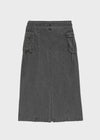 Lalk Pigment Cargo Long Skirt