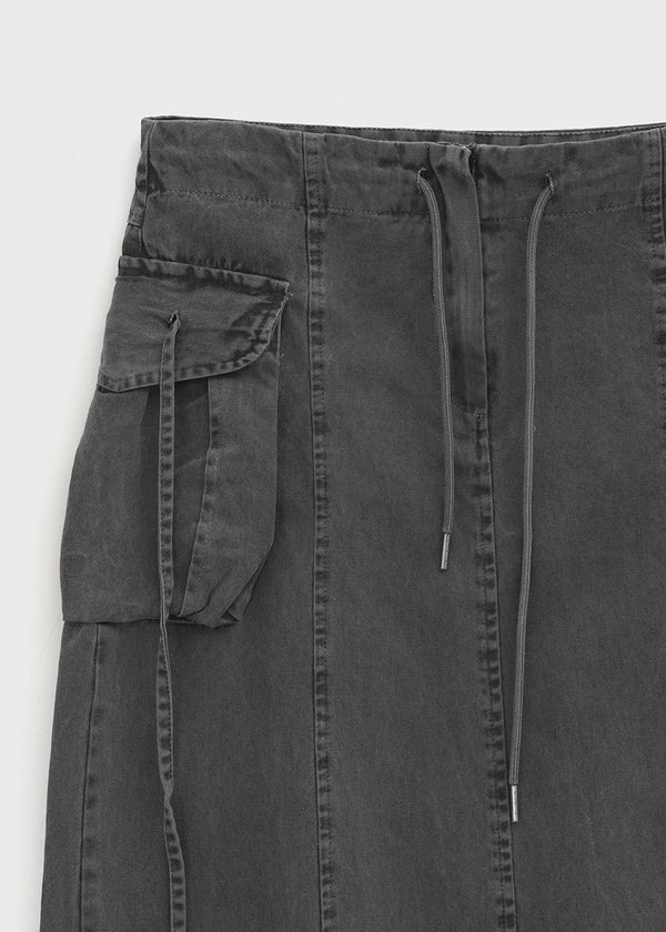 Lalk Pigment Cargo Long Skirt