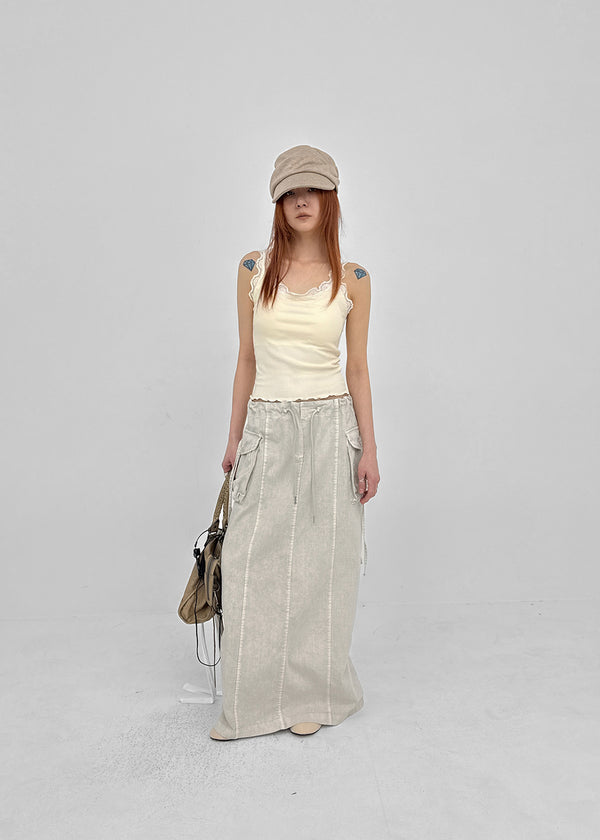 Telson Lace Crop Sleeveless (Built-in Cap)