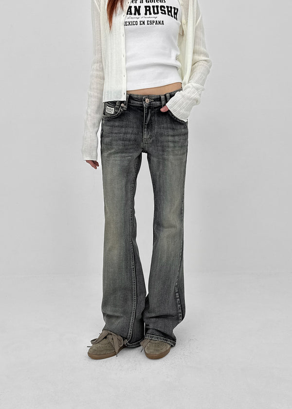Ratton Low-waist Catwash Bootcut Denim Pants