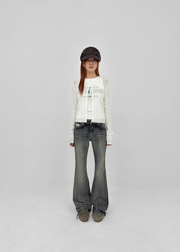Ratton Low-waist Catwash Bootcut Denim Pants