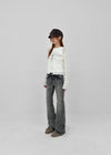 Ratton Low-waist Catwash Bootcut Denim Pants