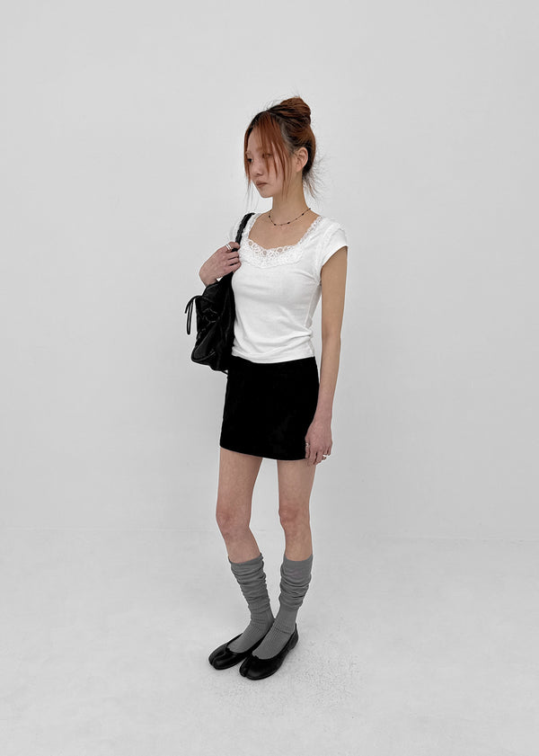 Rickyah Lace Cap Sleeve Short-sleeve Tee