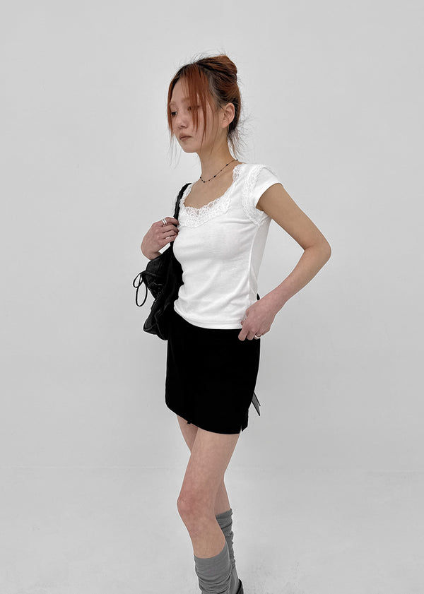 Rickyah Lace Cap Sleeve Short-sleeve Tee