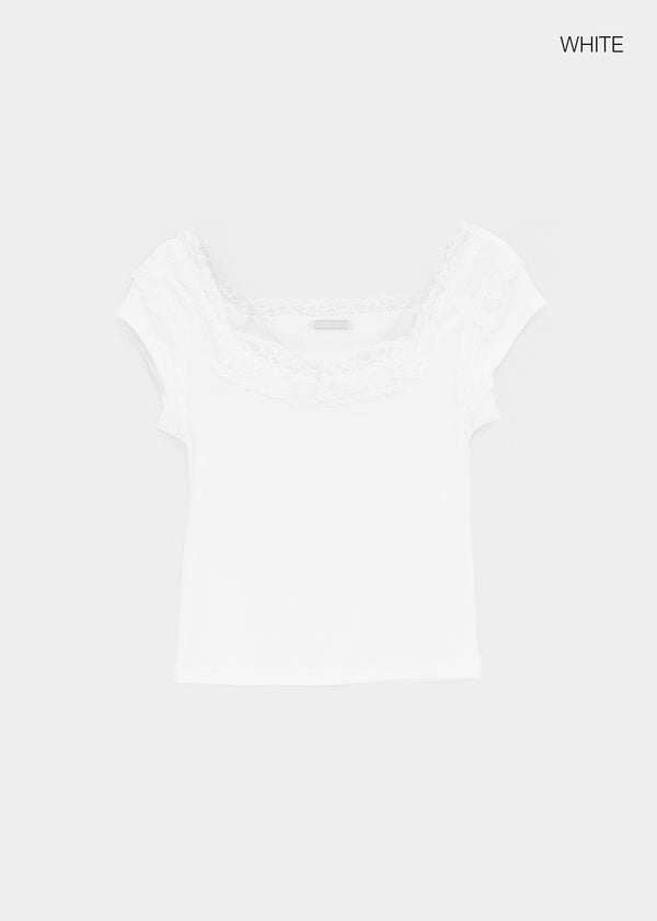 Rickyah Lace Cap Sleeve Short-sleeve Tee