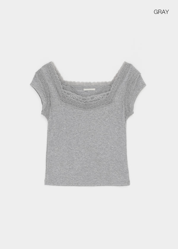 Rickyah Lace Cap Sleeve Short-sleeve Tee