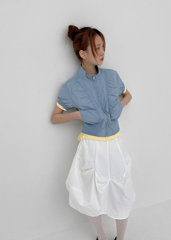 [MADE] Edia Nylon Short-Sleeve Zip-Up