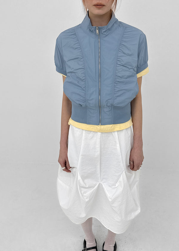 [MADE] Edia Nylon Short-Sleeve Zip-Up