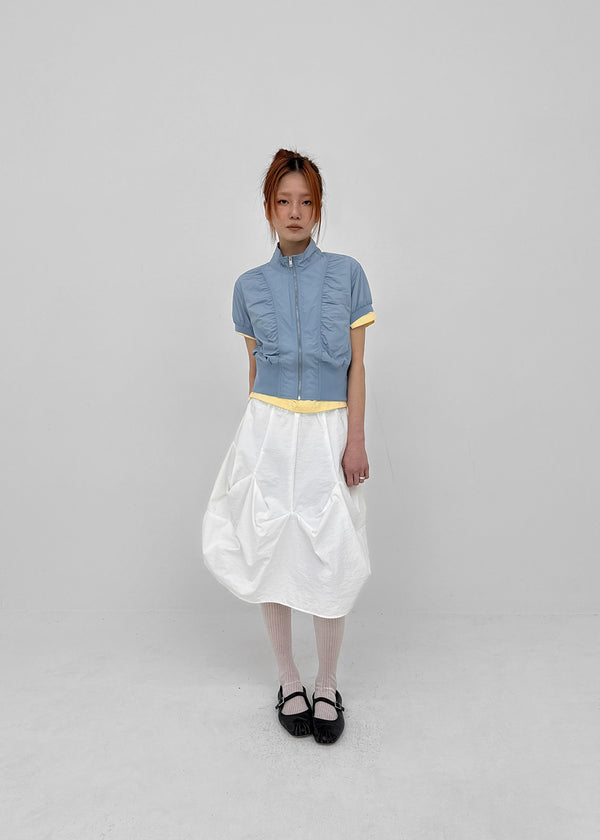 [MADE] Edia Nylon Short-Sleeve Zip-Up