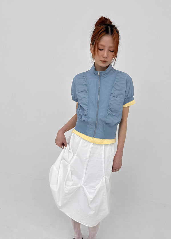 [MADE] Edia Nylon Short-Sleeve Zip-Up