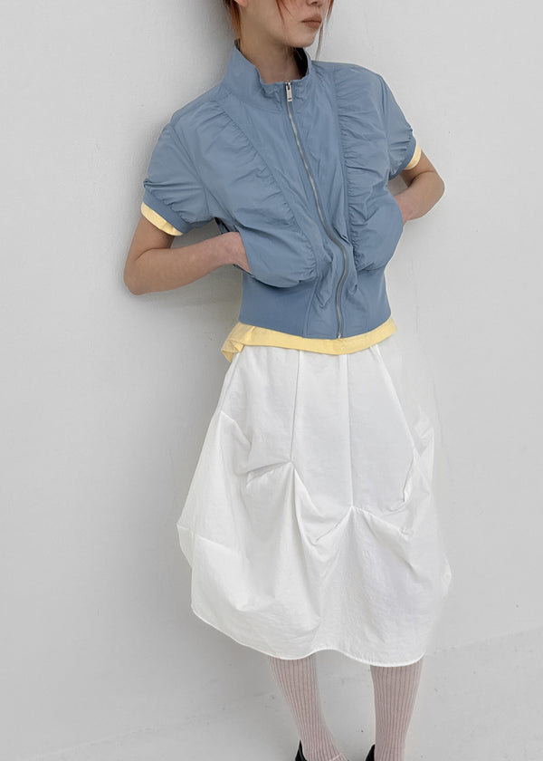 [MADE] Edia Nylon Short-Sleeve Zip-Up