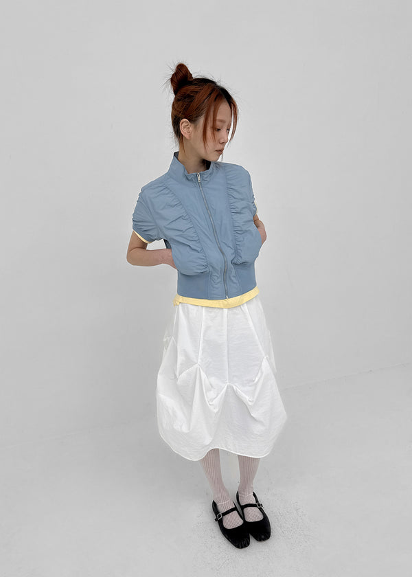 [MADE] Edia Nylon Short-Sleeve Zip-Up