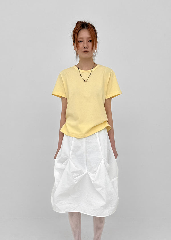 Lemen Color Basic Round Short Sleeve Tee