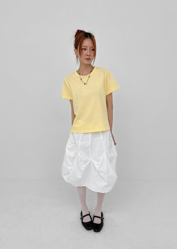 Lemen Color Basic Round Short Sleeve Tee