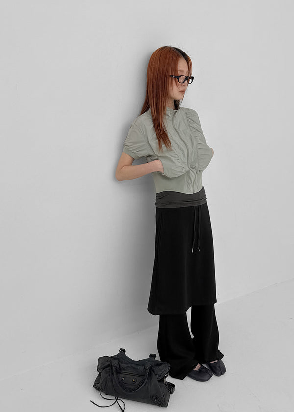 [MADE] Edia Nylon Short-Sleeve Zip-Up