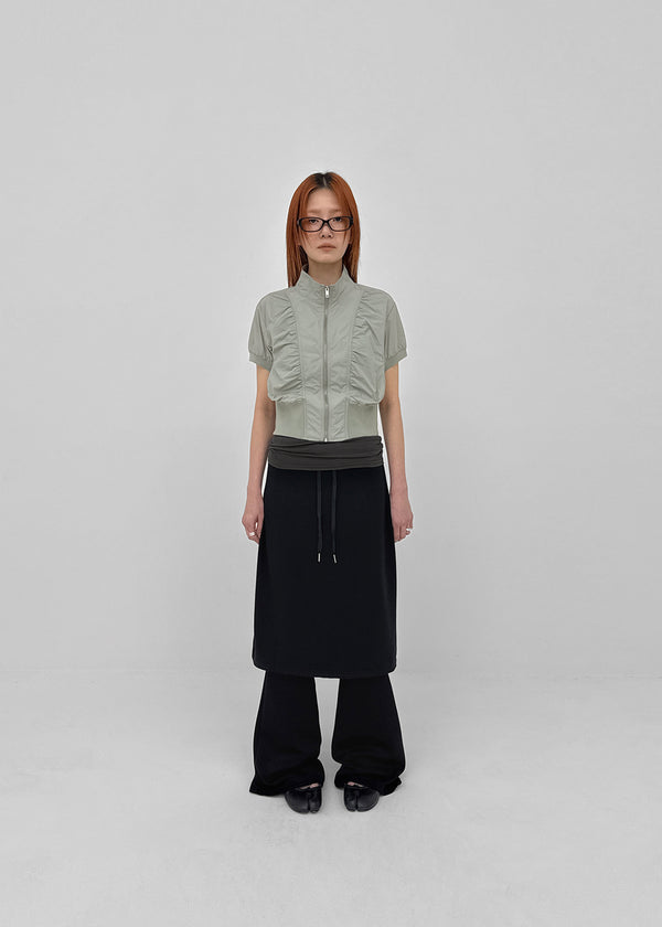[MADE] Edia Nylon Short-Sleeve Zip-Up