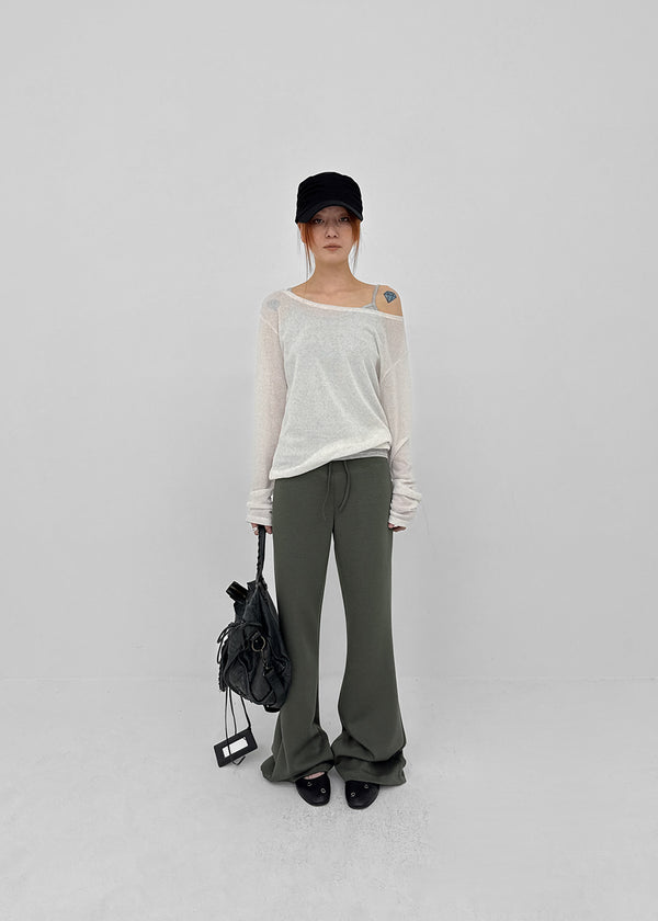 [MADE] Monev Linen Knit Long-Sleeve Tee