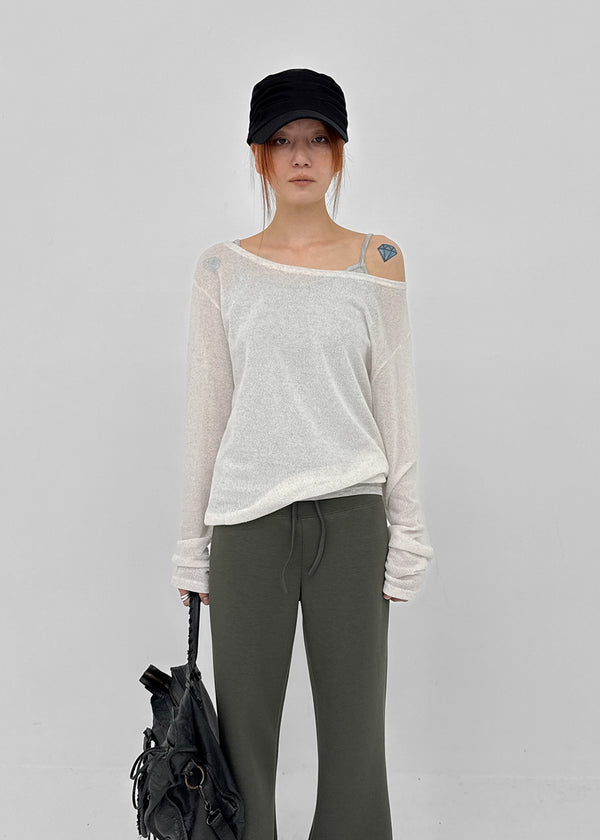 [MADE] Monev Linen Knit Long-Sleeve Tee