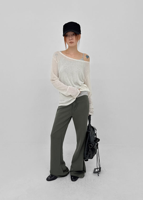 [MADE] Monev Linen Knit Long-Sleeve Tee