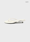 Dibecom Leather Flip-flops Mid-heels