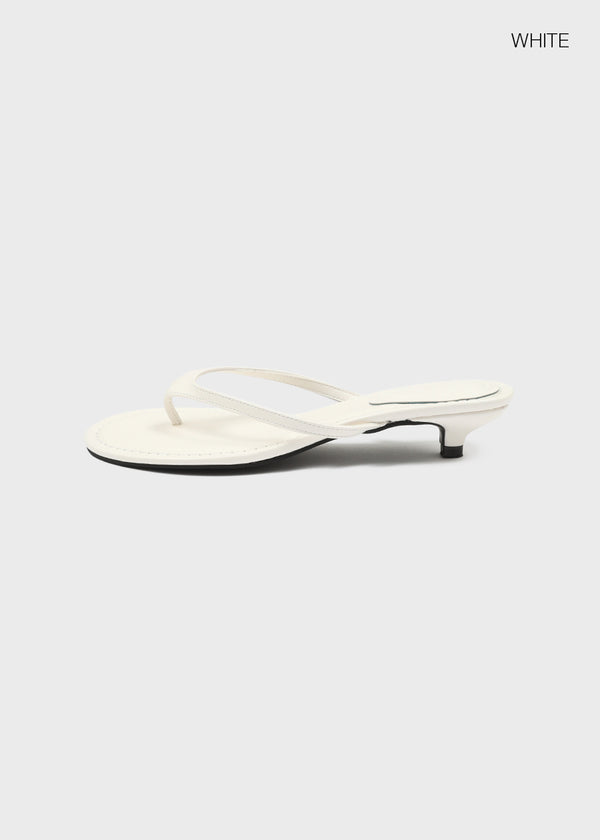 Dibecom Leather Flip-flops Mid-heels
