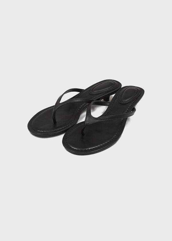 Dibecom Leather Flip-flops Mid-heels