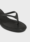 Dibecom Leather Flip-flops Mid-heels
