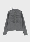 Decom Shirred Biker Nylon Jacket