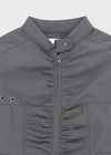 Decom Shirred Biker Nylon Jacket