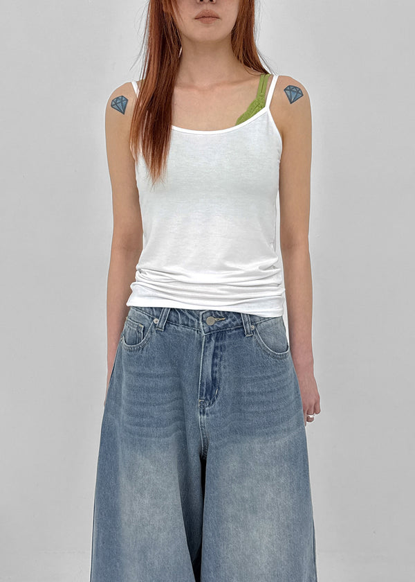 Rocating Color Basic Sleeveless Top