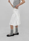 Romroni Strap Shirred Midi Skirt