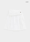Romroni Strap Shirred Midi Skirt