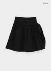 Romroni Strap Shirred Midi Skirt