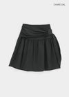 Romroni Strap Shirred Midi Skirt