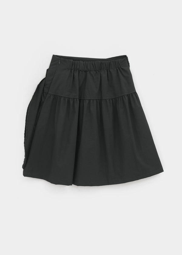 Romroni Strap Shirred Midi Skirt