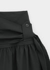Romroni Strap Shirred Midi Skirt