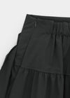 Romroni Strap Shirred Midi Skirt