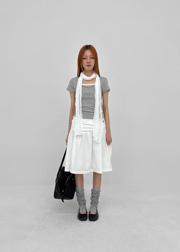 [MADE] Pobello Basic Square-Neck Short Sleeve Top