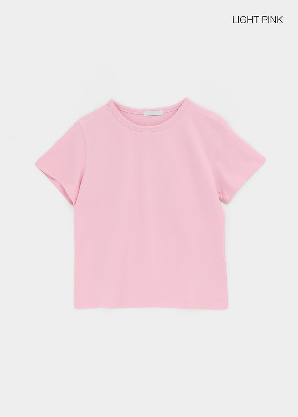 Lemen Color Basic Round Short Sleeve Tee