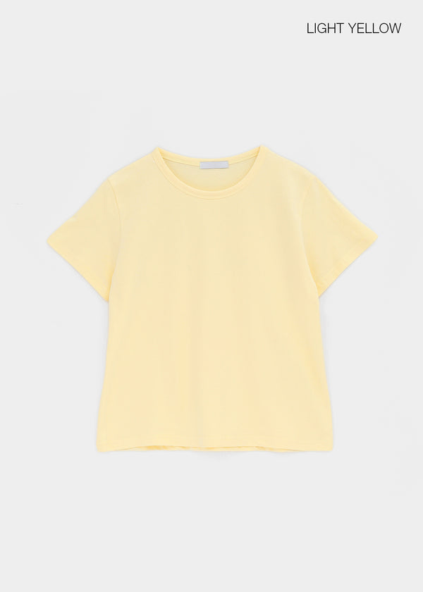 Lemen Color Basic Round Short Sleeve Tee