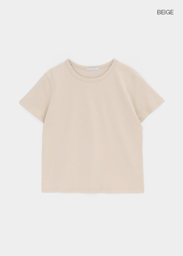 Lemen Color Basic Round Short Sleeve Tee