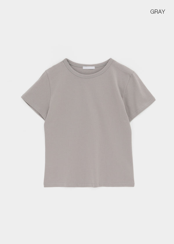 Lemen Color Basic Round Short Sleeve Tee